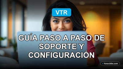 Guía para cambiar de plan VTR en 2026, mostrando soporte técnico y configuración de servicios.