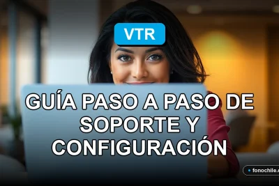 Guía para cambiar de plan VTR en 2026, mostrando soporte técnico y configuración de servicios.