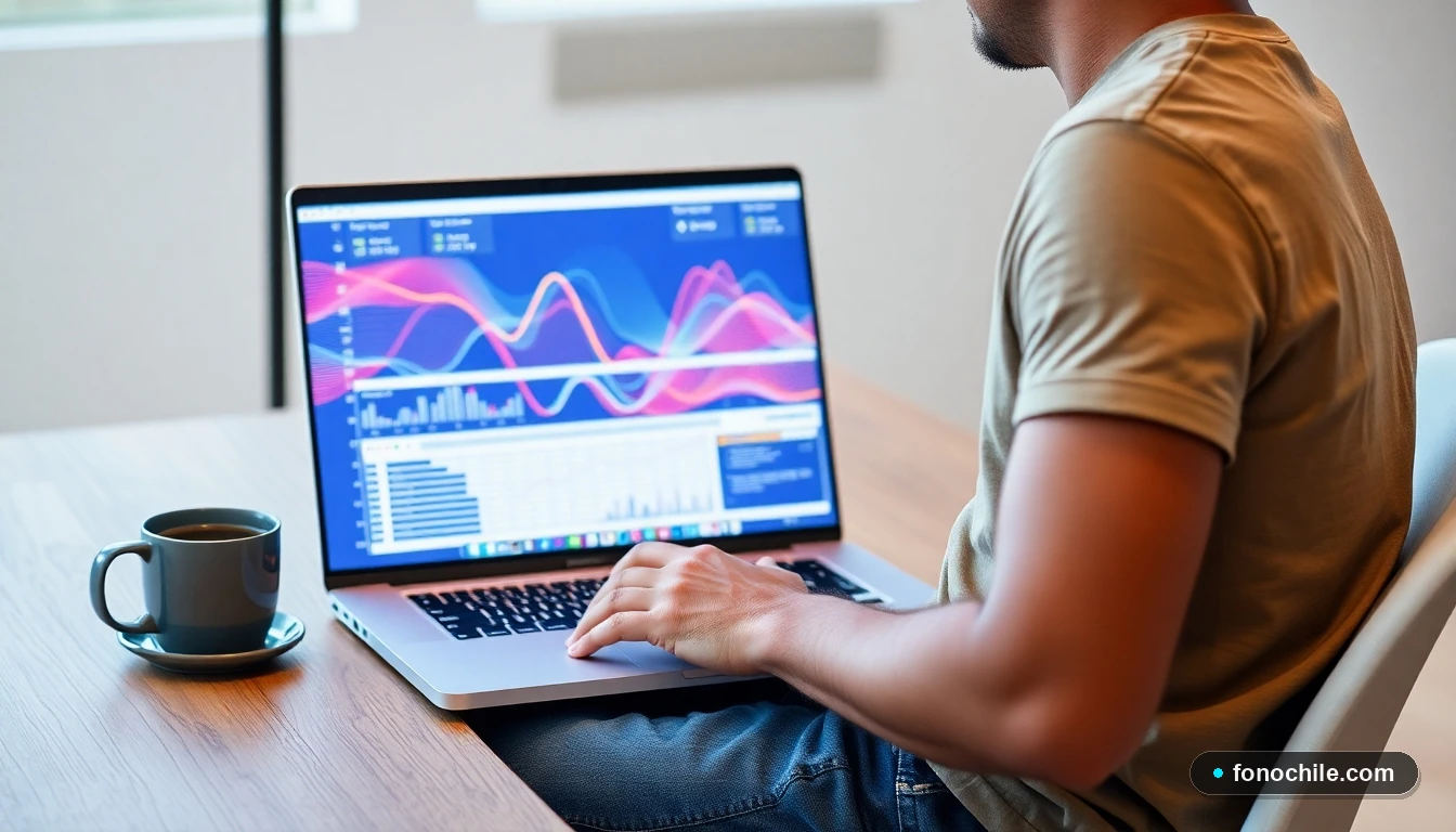 Persona configurando y revisando opciones de planes de internet y televisión en su computador portátil.