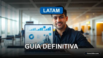 Una guía visual sobre el cambio de vuelos en la aerolínea LATAM Chile, mostrando un dispositivo con información de viaje.