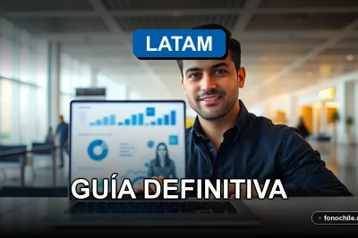 Una guía visual sobre el cambio de vuelos en la aerolínea LATAM Chile, mostrando un dispositivo con información de viaje.