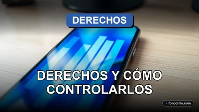 Un teléfono móvil moderno sobre un escritorio de madera, con su pantalla mostrando gráficos abstractos de colores, simbolizando el control sobre los cargos fijos de telecomunicaciones.
