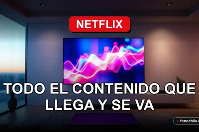 Un catálogo de Netflix Chile 2026 mostrado en una pantalla de televisión moderna.