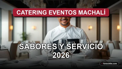 Catering Eventos Machalí presenta una elegante mesa de servicio para eventos corporativos y sociales en 2026.