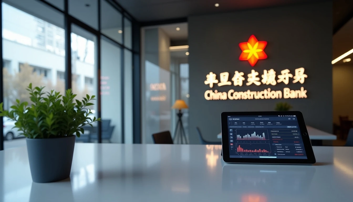 Sede del China Construction Bank CCB en Santiago de Chile, edificio corporativo moderno.