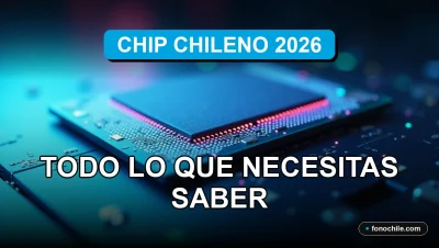 Un primer plano abstracto del chip chileno 2026 sobre una superficie de cuarzo, con gráficos de datos borrosos de colores reflejados.
