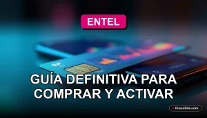 Chip Entel 2026 descansando sobre una mesa de vidrio con gráficos abstractos de colores en el fondo.