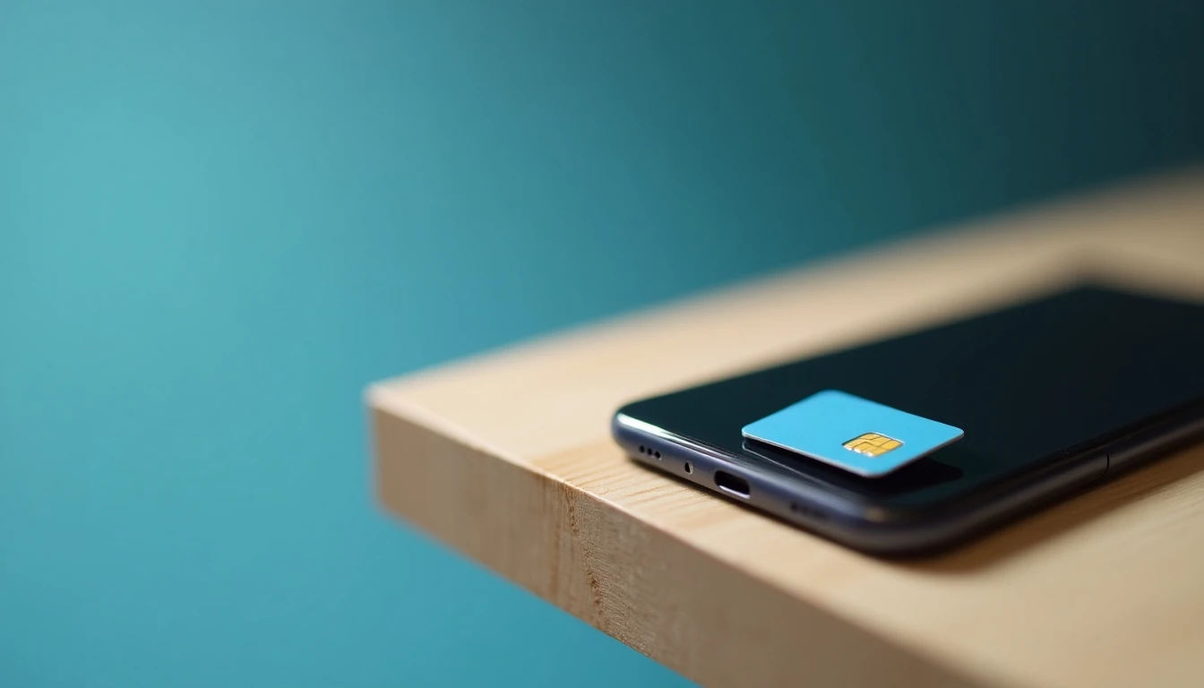 Chip o tarjeta SIM Movistar sobre una mesa para activación