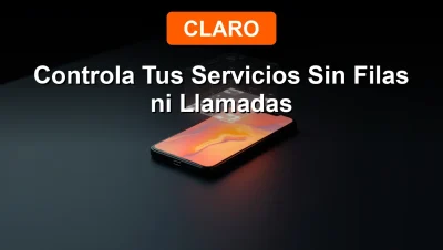 A minimalist, futuristic scene showing the Claro App 2026 interface floating above a sleek surface, representing effortless digital service management.