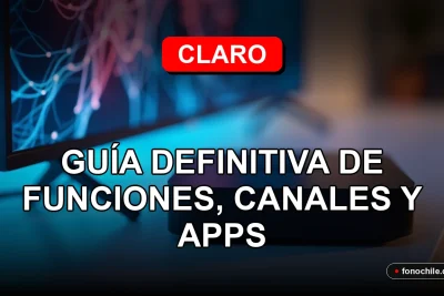 Claro Box TV 2026 moderno descansando sobre una mesa de madera clara, mostrando gráficos abstractos en su pantalla.