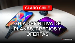 Claro Chile 2026: Planes de telecomunicaciones con smartphones y dispositivos modernos sobre una mesa.
