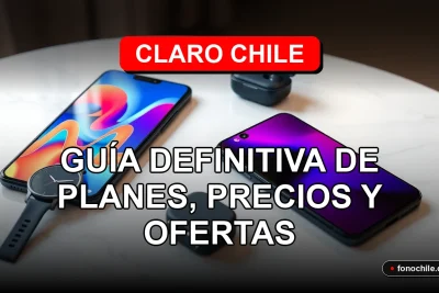 Claro Chile 2026: Planes de telecomunicaciones con smartphones y dispositivos modernos sobre una mesa.