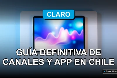 Guía definitiva de canales y aplicación de Claro TV 2026 en Chile, mostrando una interfaz moderna en tablet.