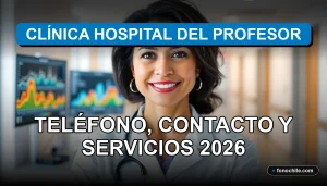 Médica profesional sonriente en moderna clínica hospitalaria, con equipo médico digital de fondo.