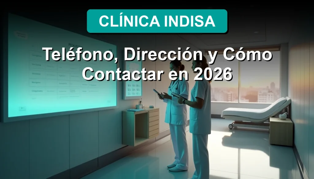 Contacte a Clínica Indisa en Santiago para consultas, urgencias y especialistas médicos. Teléfono, dirección y mapas actualizados 2026.