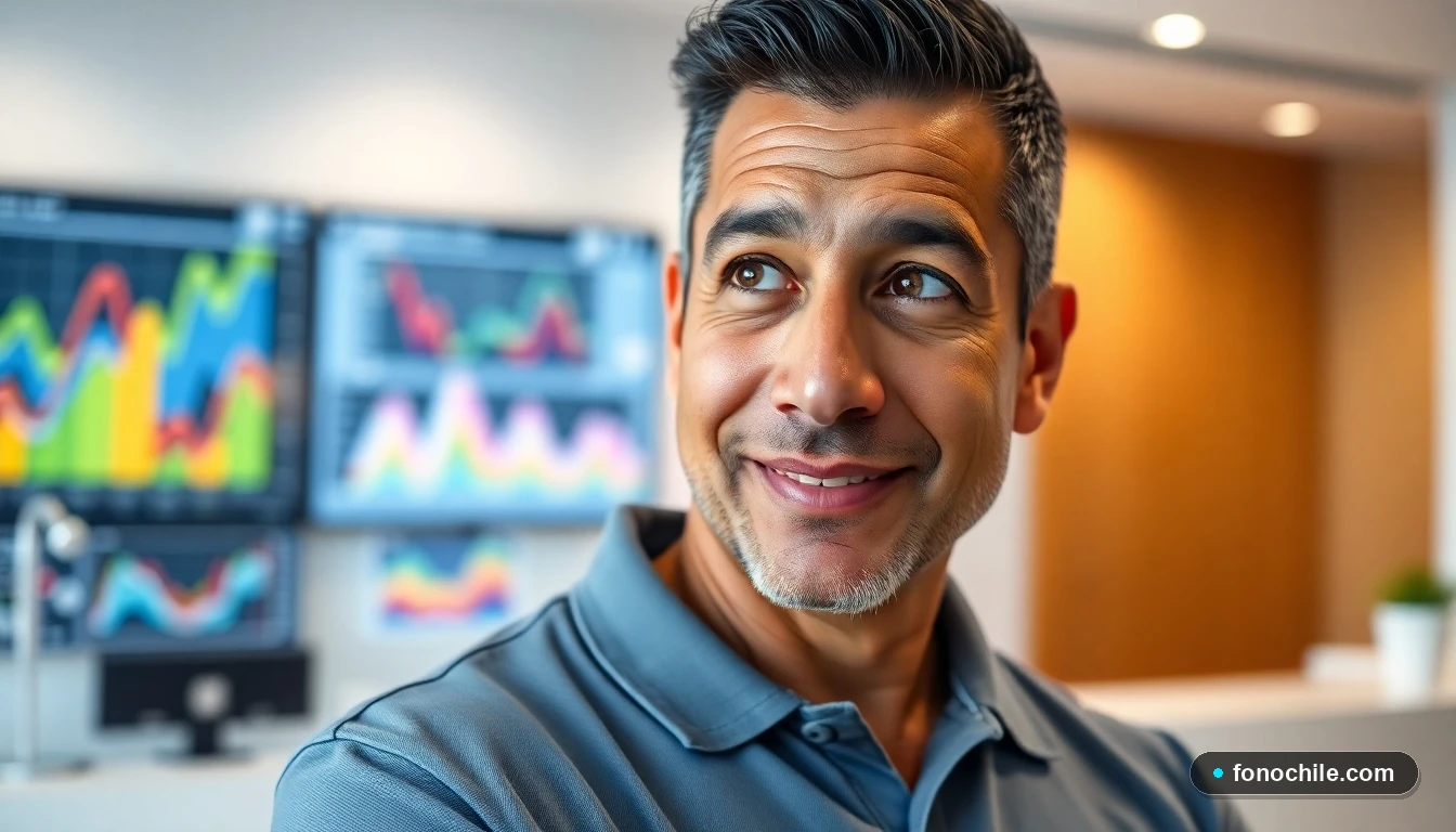 Un administrador de Clínica Indisa ofreciendo atención personalizada en un entorno de recepción moderno.