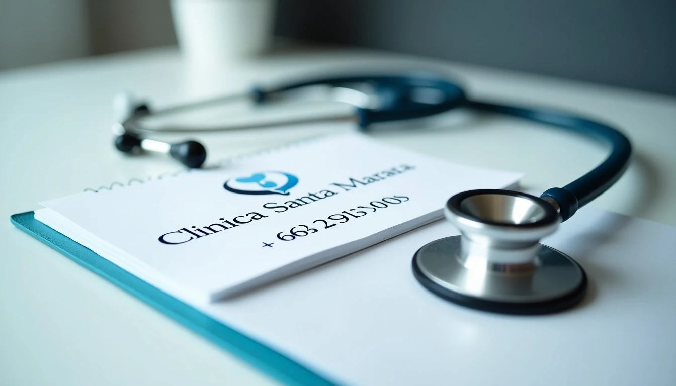 Teléfono de contacto y Clave 8 de Clínica Santa María Chile