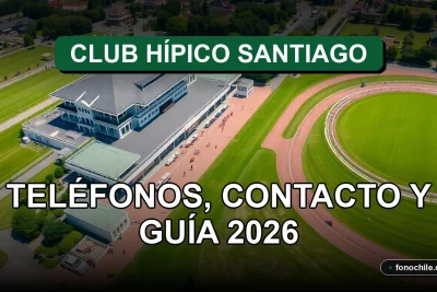 Vista aérea del Club Hípico Santiago con pista de carreras, tribunas y jardines, bajo un cielo despejado.
