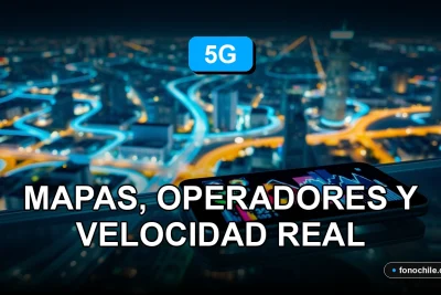 Mapa de cobertura 5G en Chile mostrando velocidades de red y operadores móviles en 2026.