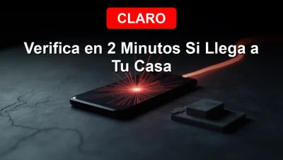 A minimalist, dark-themed image showing a glowing smartphone displaying the Claro 2026 coverage map, with a subtle light trail connecting it to a modern home model.