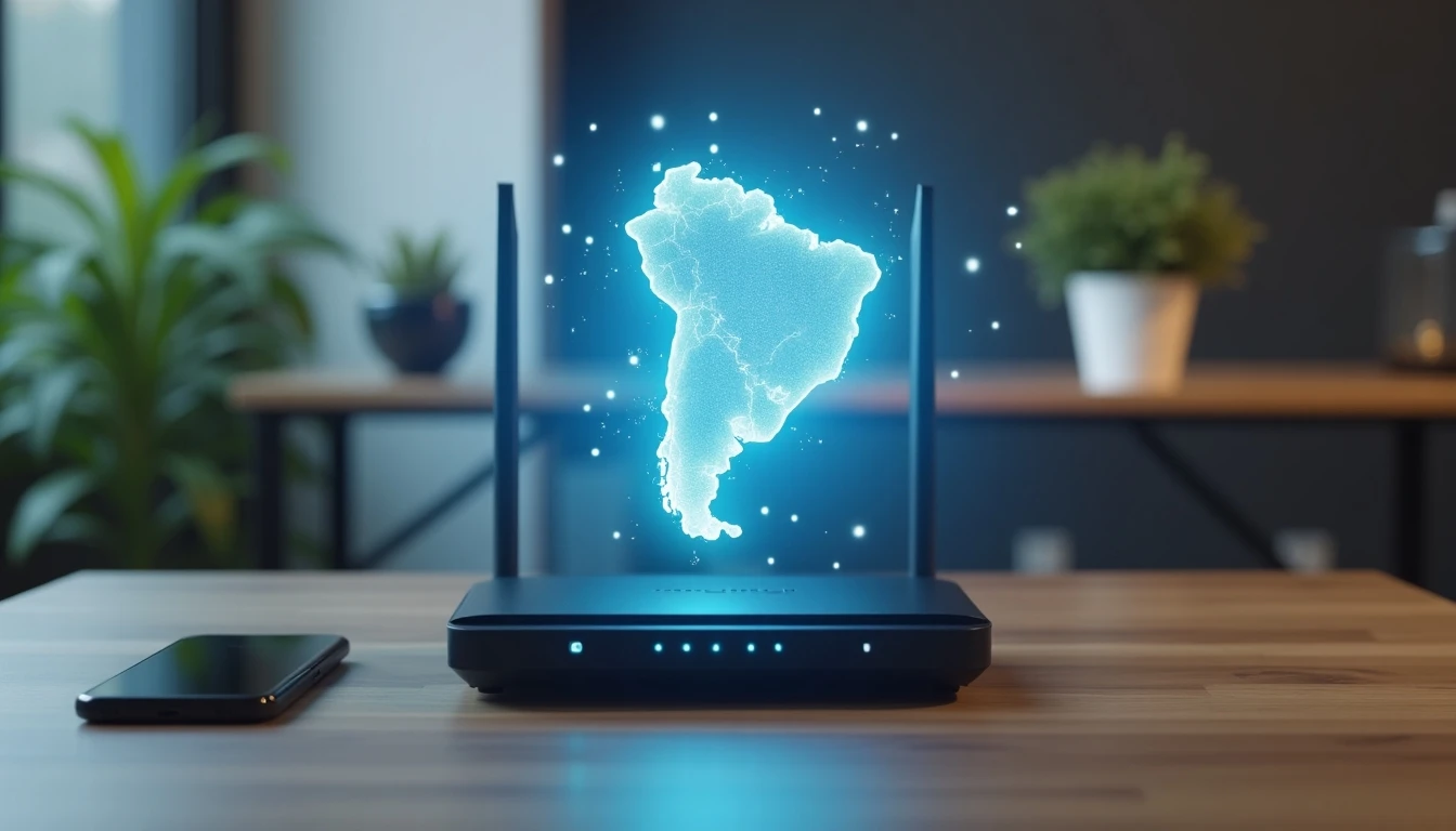 Verificación de cobertura Claro: router, teléfono y mapa digital interactivo de Chile.