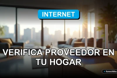 Un router moderno de fibra óptica con luces LED azules y blancas, sobre una mesa de madera clara, simbolizando cobertura de internet en Chile.