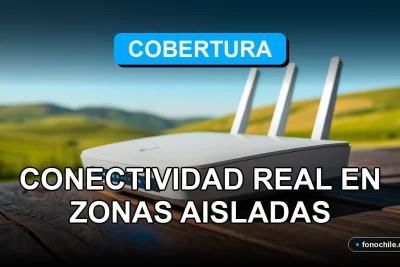 Un router moderno con luces LED azules y blancas, en una mesa de madera rústica, simbolizando la conexión a internet en zonas rurales.