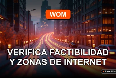 WOM 2026 coverage map showing abstract data flow over a city, with glowing fiber optic lines and signal waves.