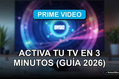 Código de activación Prime Video MyTV en una pantalla de televisor inteligente moderna.
