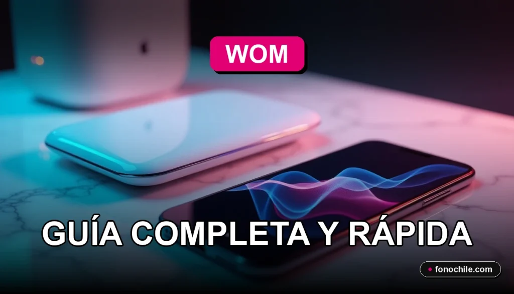Un teléfono inteligente moderno con pantalla mostrando gráficos abstractos de conexión 5G, reposando sobre una mesa de diseño minimalista junto a un router con luces LED azules.