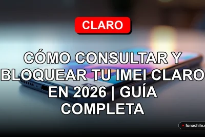 Consulta y bloqueo de IMEI en Claro, smartphone moderno mostrando gráficos abstractos.