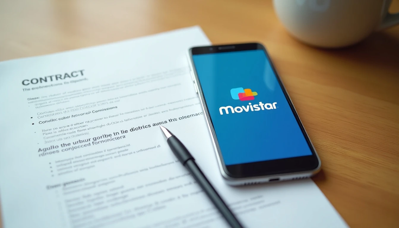 Smartphone con la app Mi Movistar para gestionar la baja de servicio