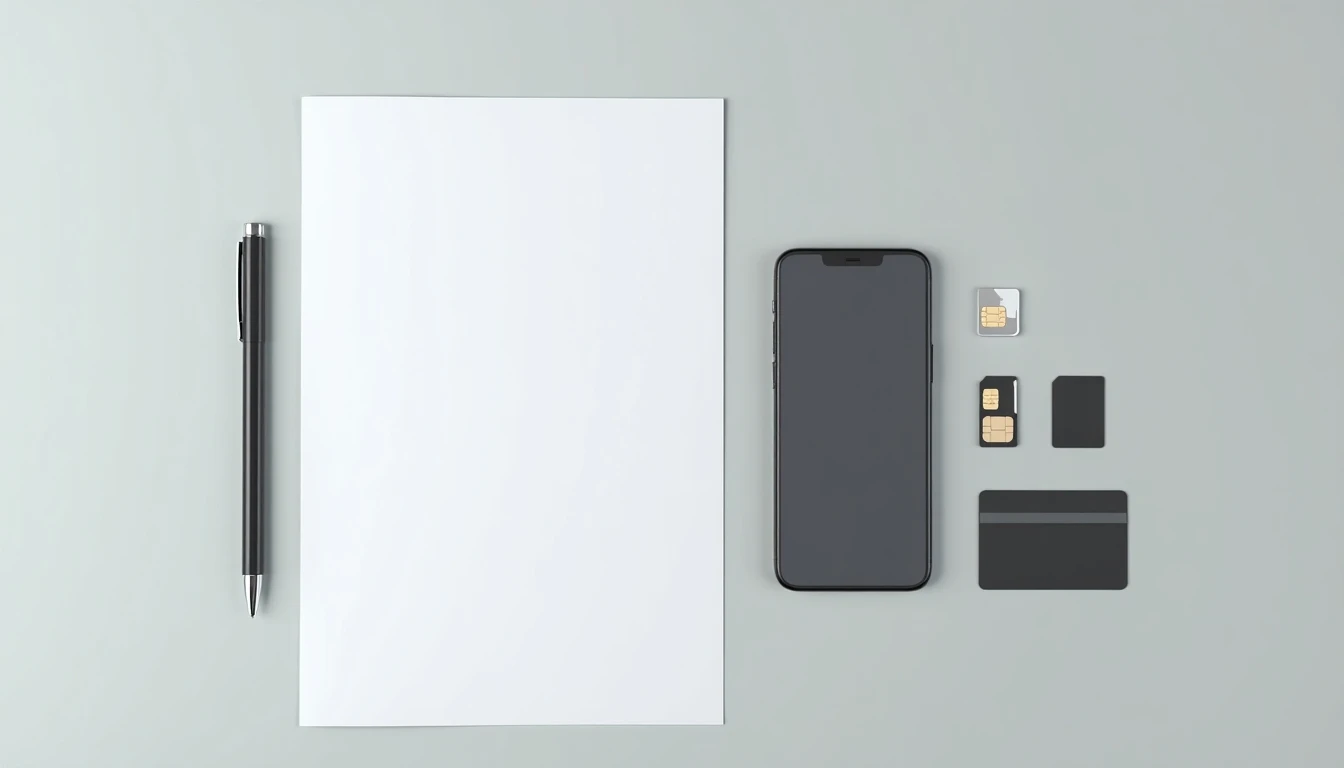 Elementos para gestionar la baja de un plan móvil: smartphone, SIM y contrato.