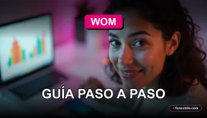 Guía para dar de baja un plan de telefonía móvil WOM, mostrando un teléfono inteligente moderno en una superficie limpia.