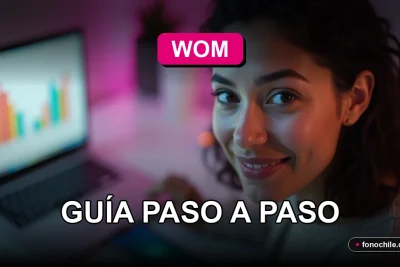 Guía para dar de baja un plan de telefonía móvil WOM, mostrando un teléfono inteligente moderno en una superficie limpia.