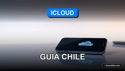 Guía para hacer backup de iPhone en iCloud desde Chile. Dispositivo Apple en fondo minimalista.