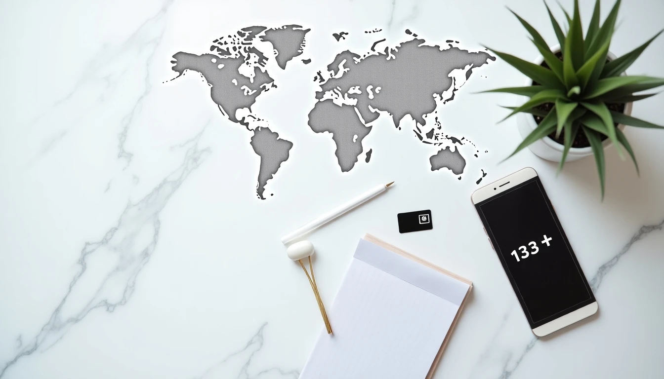 Guía visual llamadas internacionales Entel Chile: SIM card, mapa mundial y código de marcado 2026