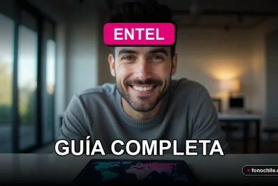 Guía para realizar llamadas internacionales con Entel en 2026, mostrando un teléfono inteligente moderno en una mesa.