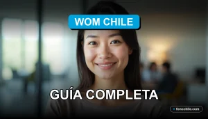 Guía para realizar llamadas internacionales con WOM Chile en 2026, mostrando un teléfono inteligente moderno en una mesa.
