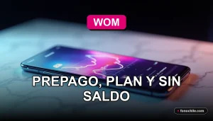 Teléfono inteligente moderno con gráficos abstractos de colores, mostrando cómo consultar tu número de línea WOM en 2026.