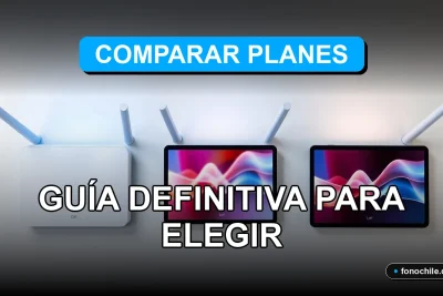 Comparación visual de planes de internet hogar con gráficos abstractos de velocidad en una mesa moderna.