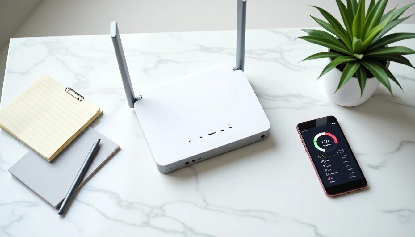 Comparativa visual de tecnología de internet fibra óptica y dispositivos móviles en Chile 2026.