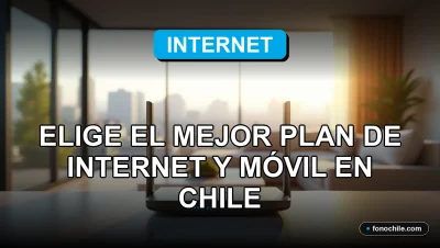 Comparativa de planes de internet y móvil 2026 en Chile, concepto de velocidad y conectividad moderna.