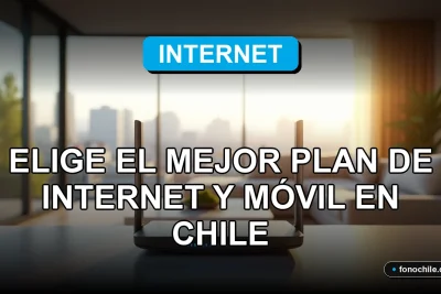 Comparativa de planes de internet y móvil 2026 en Chile, concepto de velocidad y conectividad moderna.