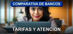 Comparativa de tarifas y servicio al cliente de bancos chilenos en 2026 mostrada en una tablet moderna