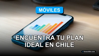 Comparativa de planes de telefonía móvil en Chile mostrando un teléfono inteligente moderno en una mesa.