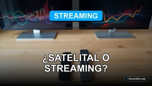 Comparativa de servicios de televisión por satélite y streaming en 2026, mostrando gráficos abstractos en pantallas modernas.