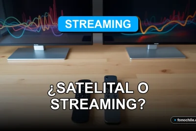 Comparativa de servicios de televisión por satélite y streaming en 2026, mostrando gráficos abstractos en pantallas modernas.