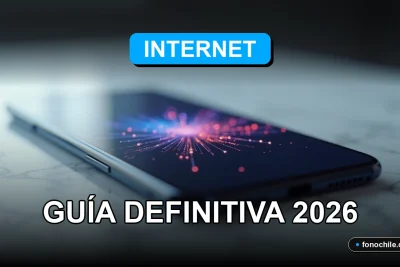 Teléfono inteligente moderno mostrando un gráfico abstracto de conexión, sobre una mesa de diseño minimalista.