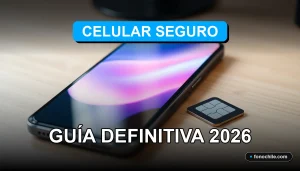 Guía para comprar un celular usado de forma segura en Chile, mostrando un teléfono inteligente moderno en excelente estado.